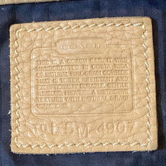 VTG Coach #4907 Sonoma Small Bucket Zip In Natural Grain Leather Cross Body Bag - Picture 15 of 16